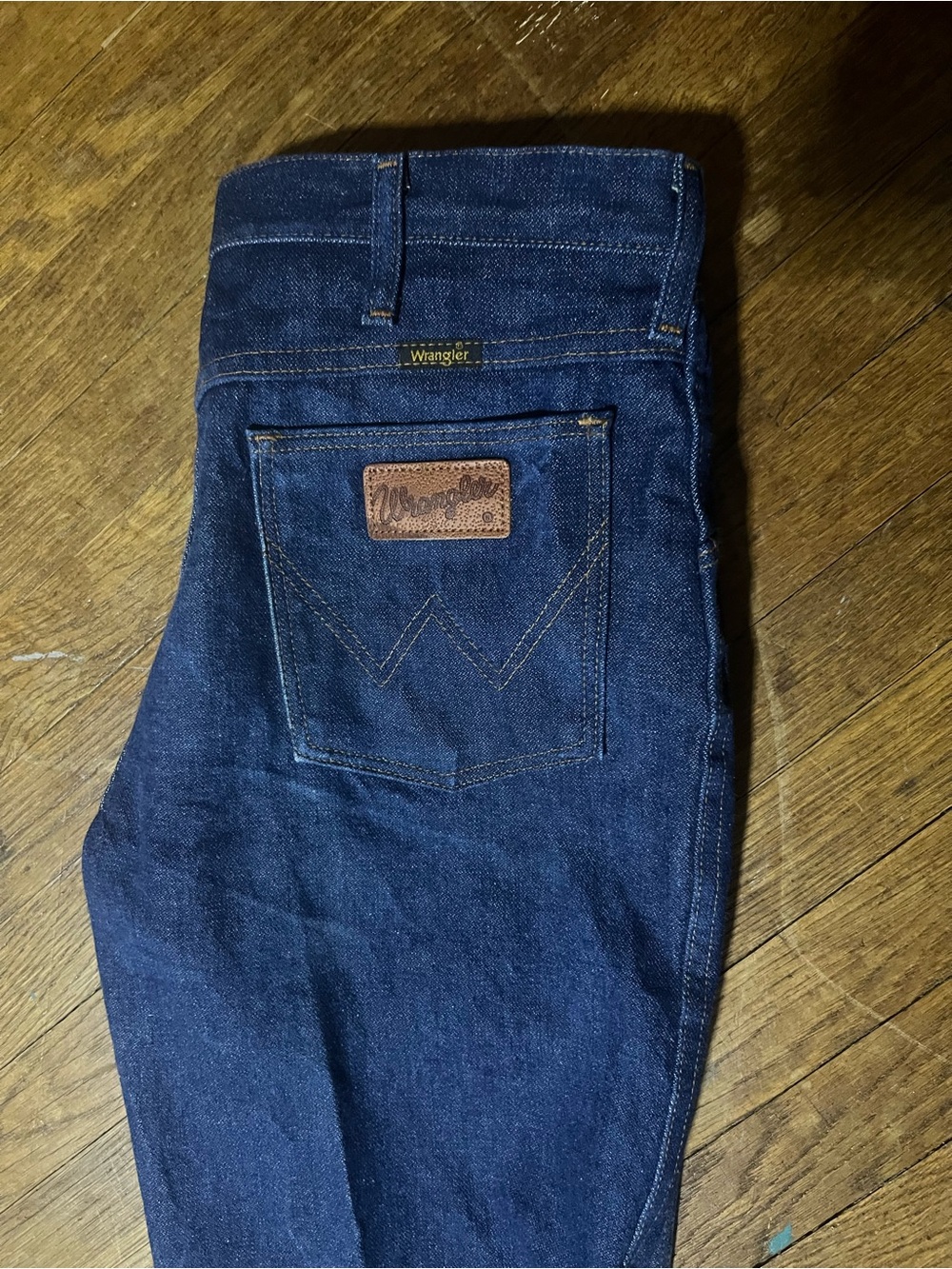 Wrangler Dark Blue Denim Jeans with Classic Tag